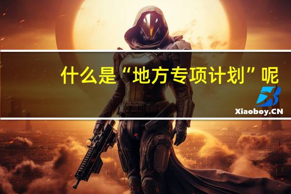 什么是“地方专项计划”呢