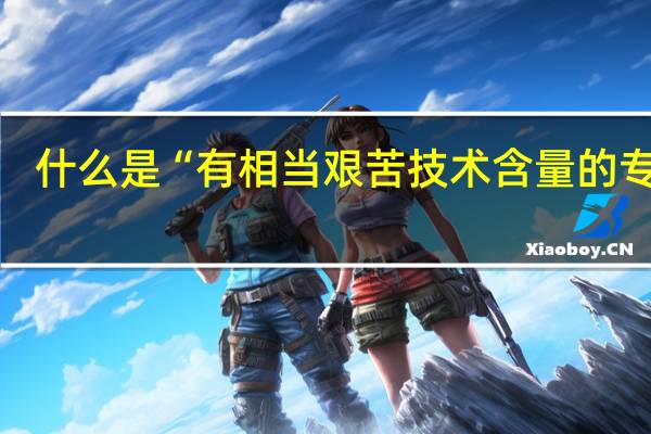 什么是“有相当艰苦技术含量的专业”