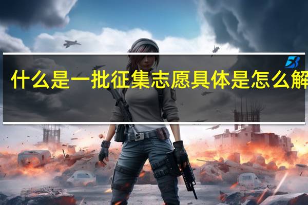 什么是一批征集志愿 具体是怎么解释的