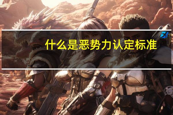 什么是恶势力认定标准（什么是恶势力）