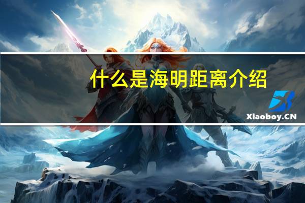 什么是海明距离介绍