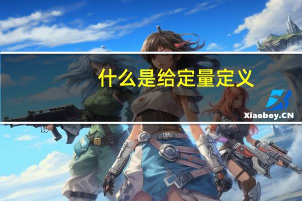 什么是给定量定义