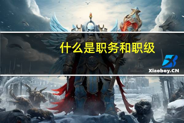 什么是职务和职级