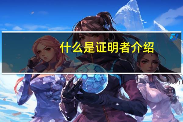 什么是证明者介绍