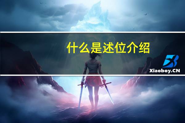什么是述位介绍