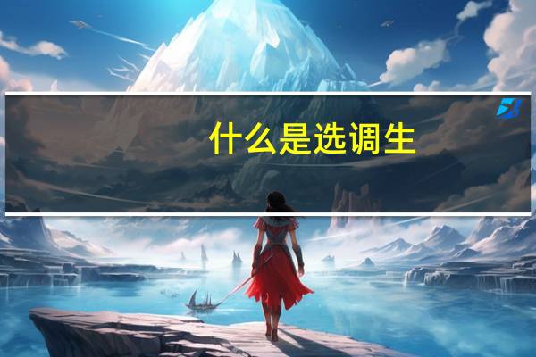 什么是选调生(什么是xp系统)