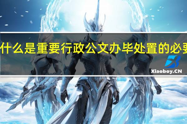 什么是重要行政公文办毕处置的必要程序