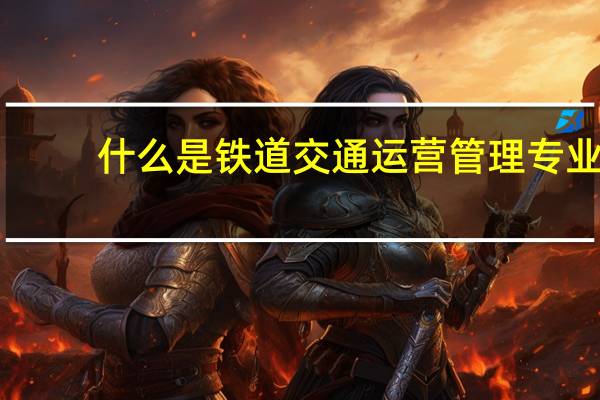 什么是铁道交通运营管理专业
