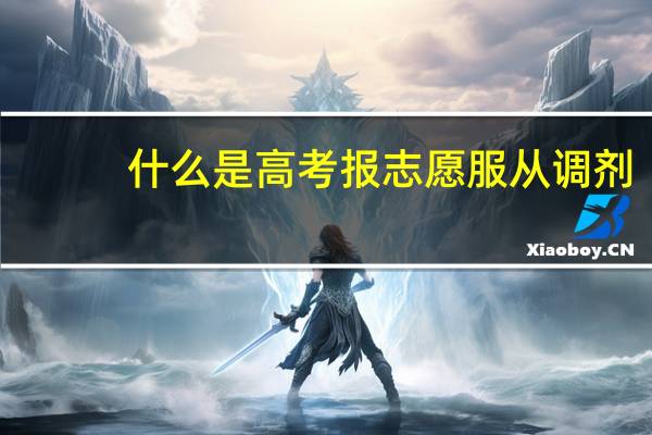 什么是高考报志愿服从调剂