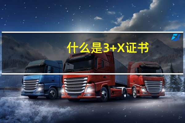 什么是3+X证书?