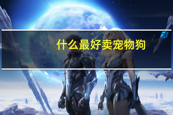 什么最好卖宠物狗