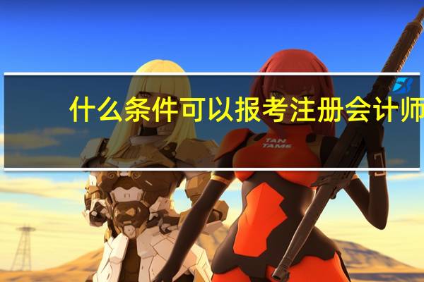 什么条件可以报考注册会计师