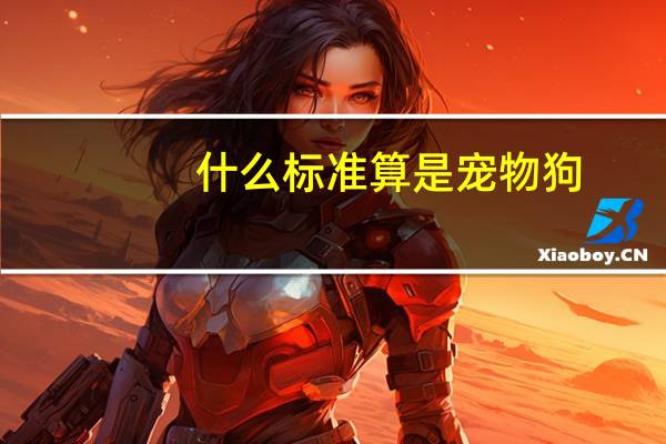 什么标准算是宠物狗