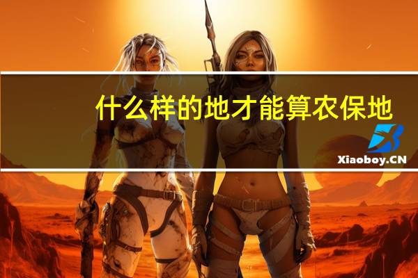 什么样的地才能算农保地