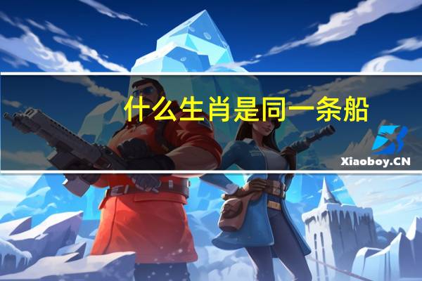 什么生肖是同一条船？