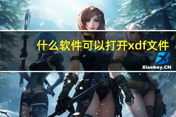 什么软件可以打开xdf文件（xdf文件）