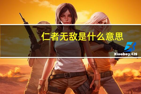 仁者无敌是什么意思