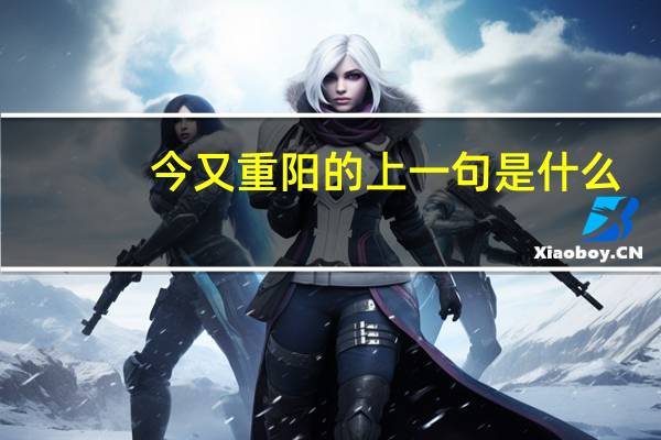 今又重阳的上一句是什么