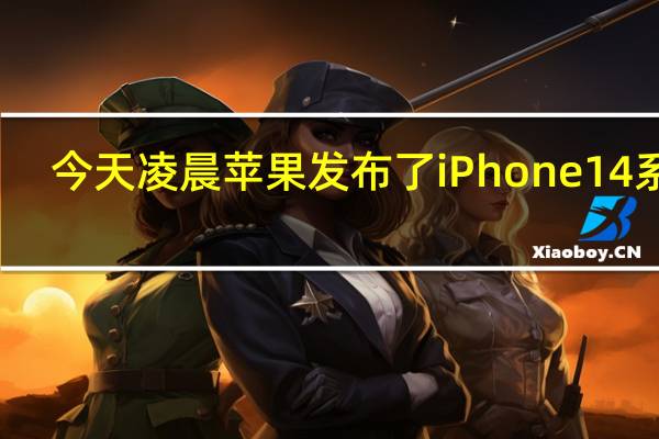 今天凌晨苹果发布了iPhone14系列