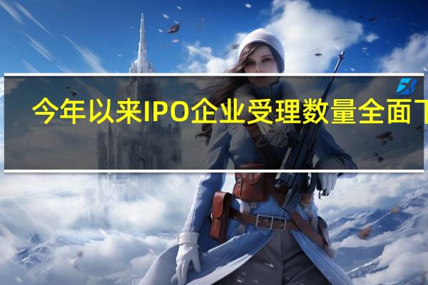 今年以来IPO企业受理数量全面下滑