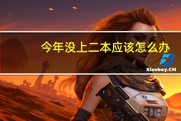 今年没上二本应该怎么办