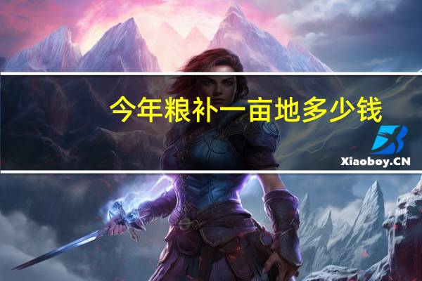 今年粮补一亩地多少钱