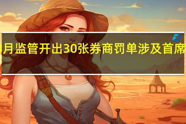 今年8月监管开出30张券商罚单 涉及首席人力资源官