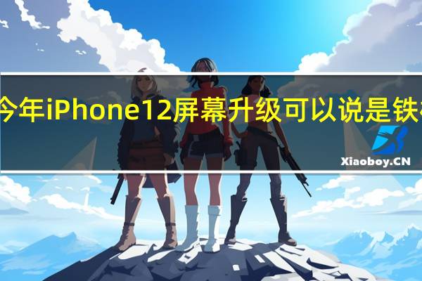今年iPhone 12屏幕升级可以说是铁板钉钉