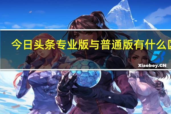 今日头条专业版与普通版有什么区别