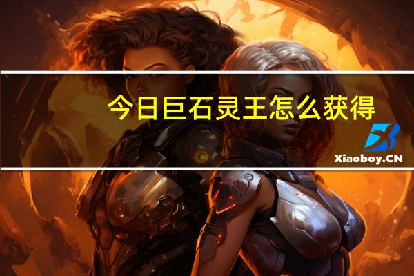 今日巨石灵王怎么获得（巨石灵王）