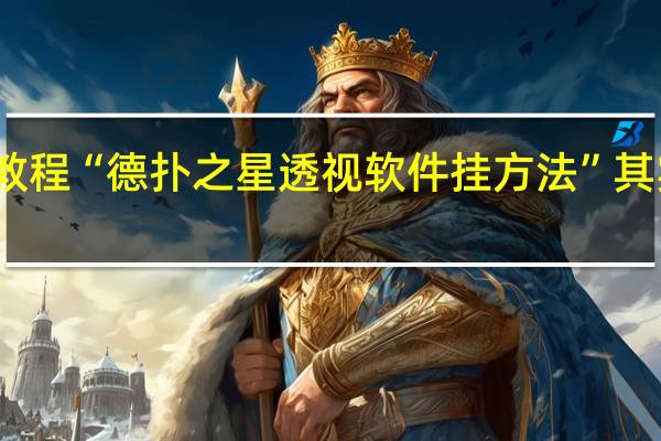 今日教程“德扑之星透视软件挂方法”其实真的有挂