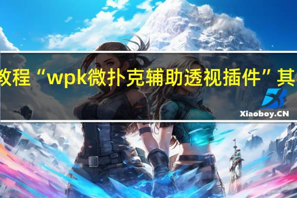 今日教程“wpk微扑克辅助透视插件”其实真的有挂