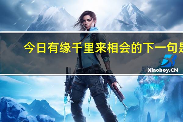 今日有缘千里来相会的下一句是（有缘千里来相会下一句是什么意思是什么）