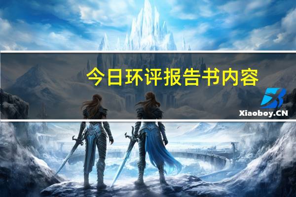 今日环评报告书内容（环评报告书）