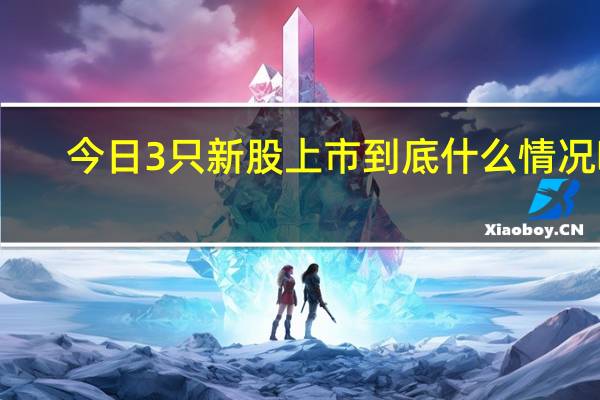 今日3只新股上市 到底什么情况嘞