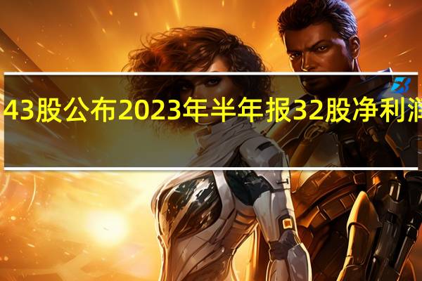 今日43股公布2023年半年报32股净利润同比增长