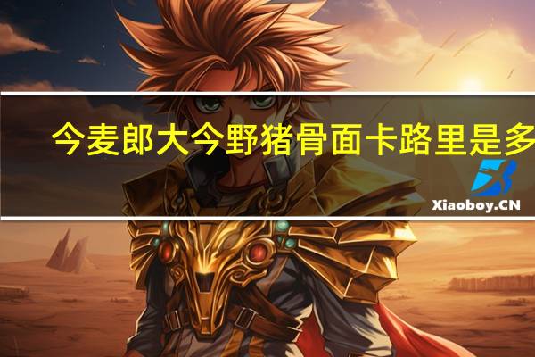 今麦郎 大今野猪骨面卡路里是多少