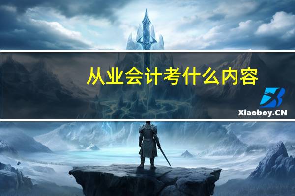 从业会计考什么内容