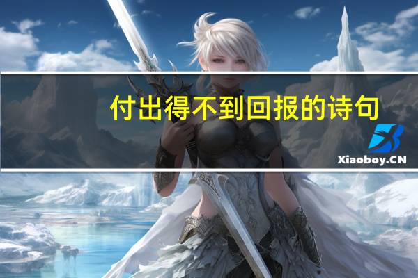 付出得不到回报的诗句