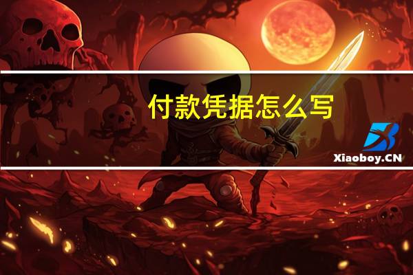 付款凭据怎么写