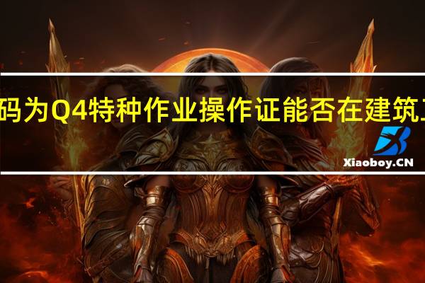 代码为Q4特种作业操作证能否在建筑工地使用