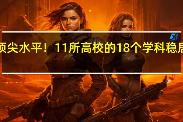 代表全球学科顶尖水平！11所高校的18个学科稳居ESI全球前万分之一