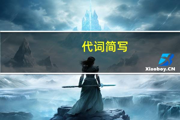 代词简写
