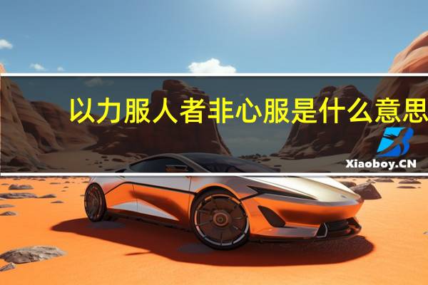 以力服人者非心服是什么意思