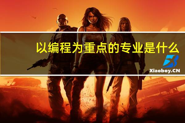 以编程为重点的专业是什么