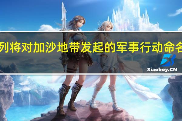 以色列将对加沙地带发起的军事行动命名为 “铁剑”
