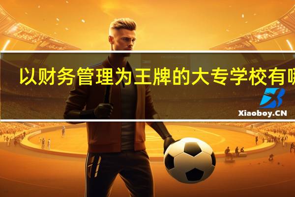 以财务管理为王牌的大专学校有哪些