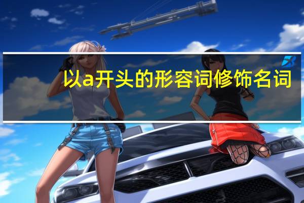 以a开头的形容词修饰名词
