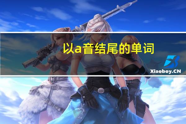 以a音结尾的单词