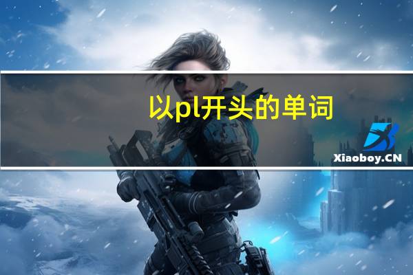 以pl开头的单词